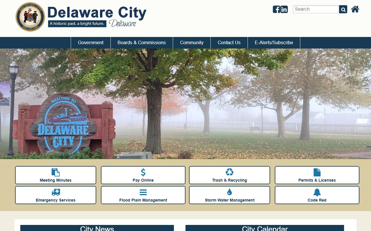 Delaware City home page for people search