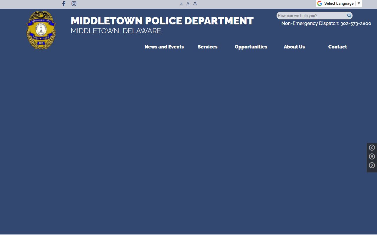 Middletown Police Department people search page