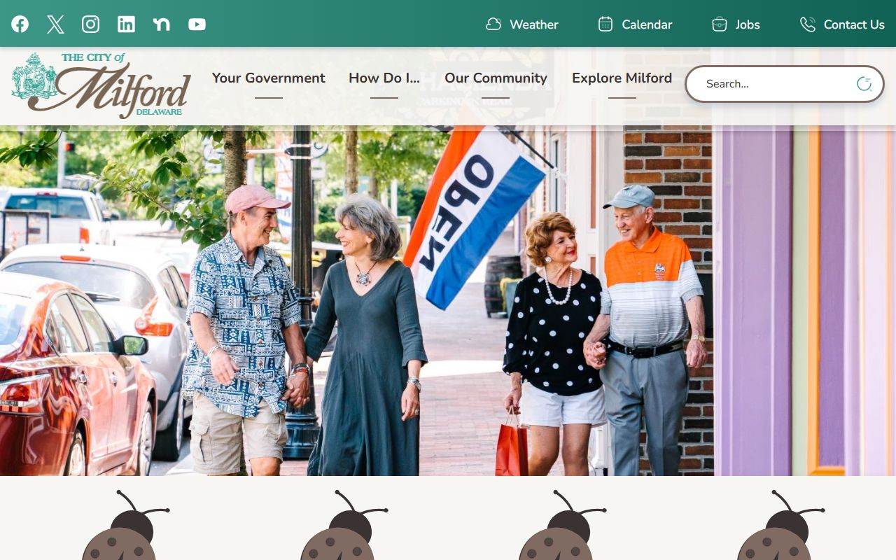 City of Milford home page people search