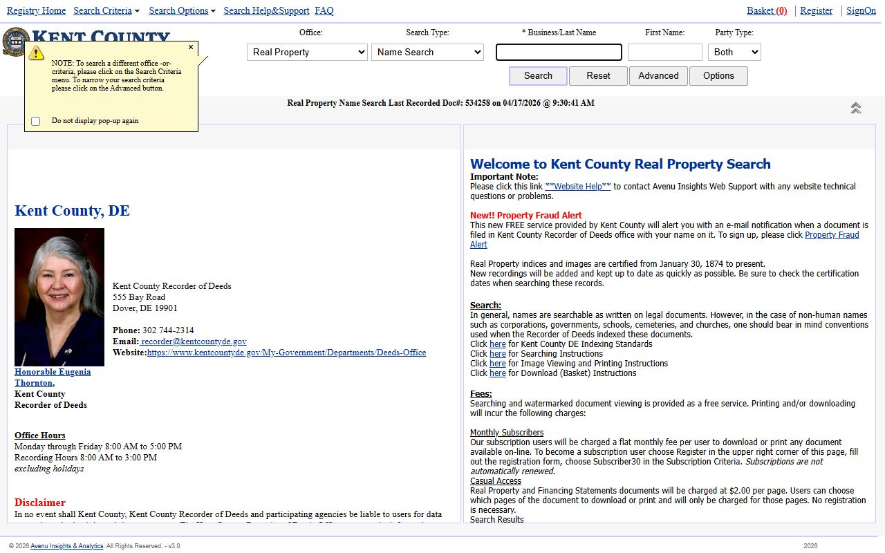 Kent County land records people search portal