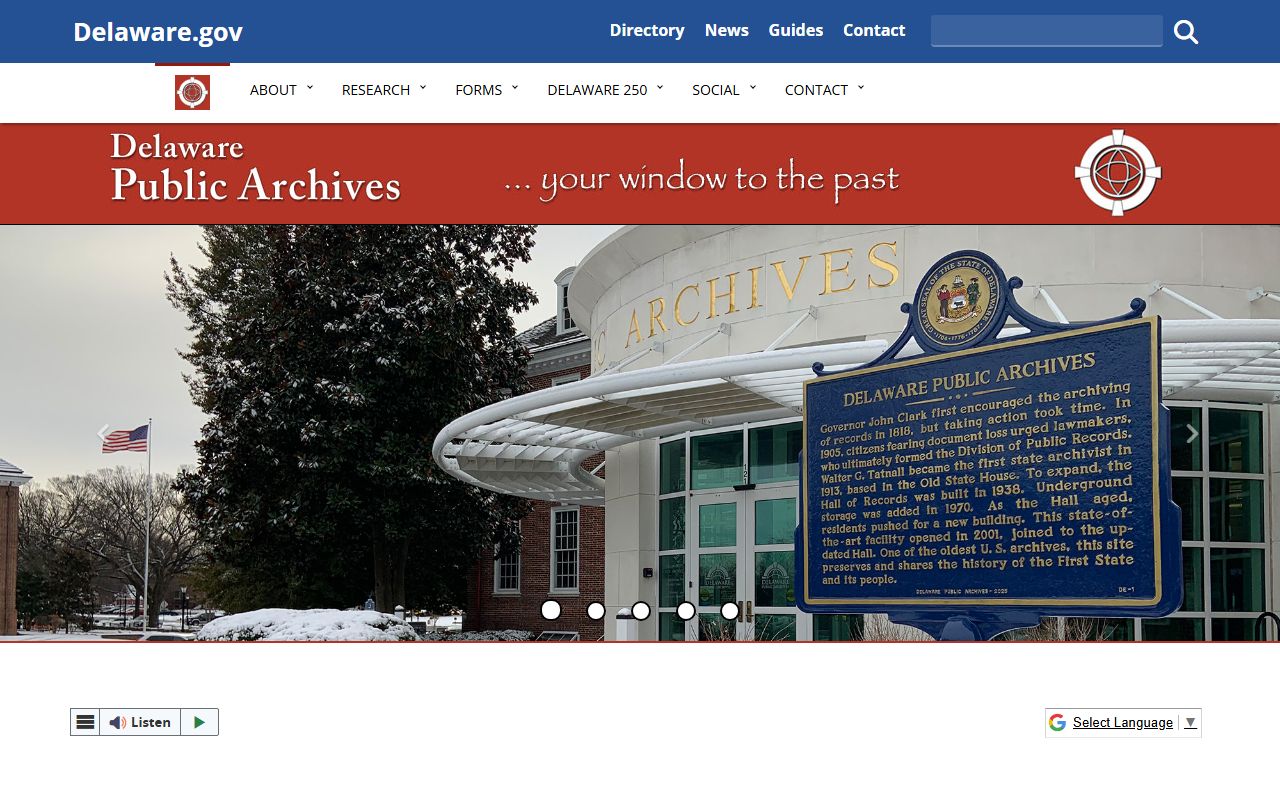 Delaware Public Archives people search resource